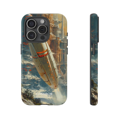Futuristic Forest Voyage iPhone 15 - Tough
