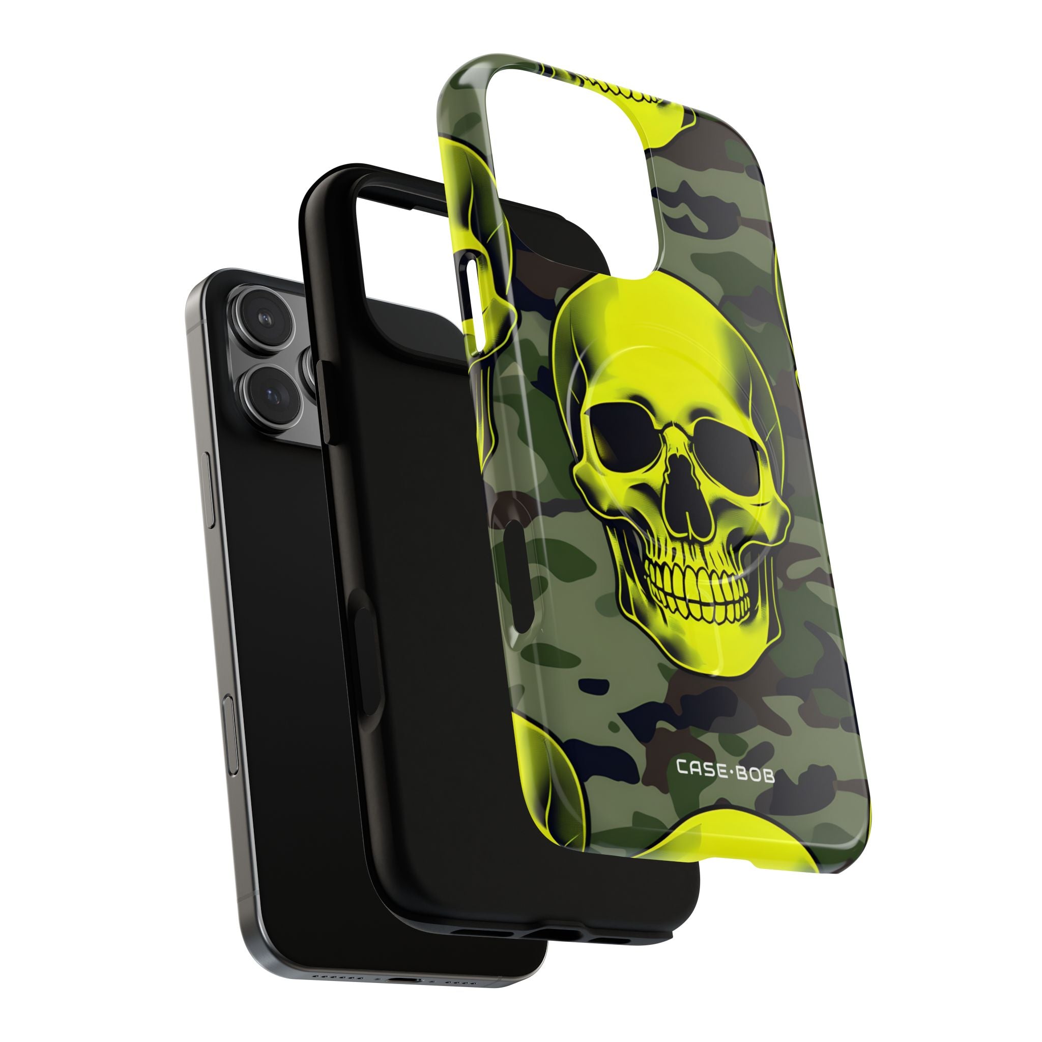 Neon Skull Camo iPhone 16 Pro Max Case - Tough+