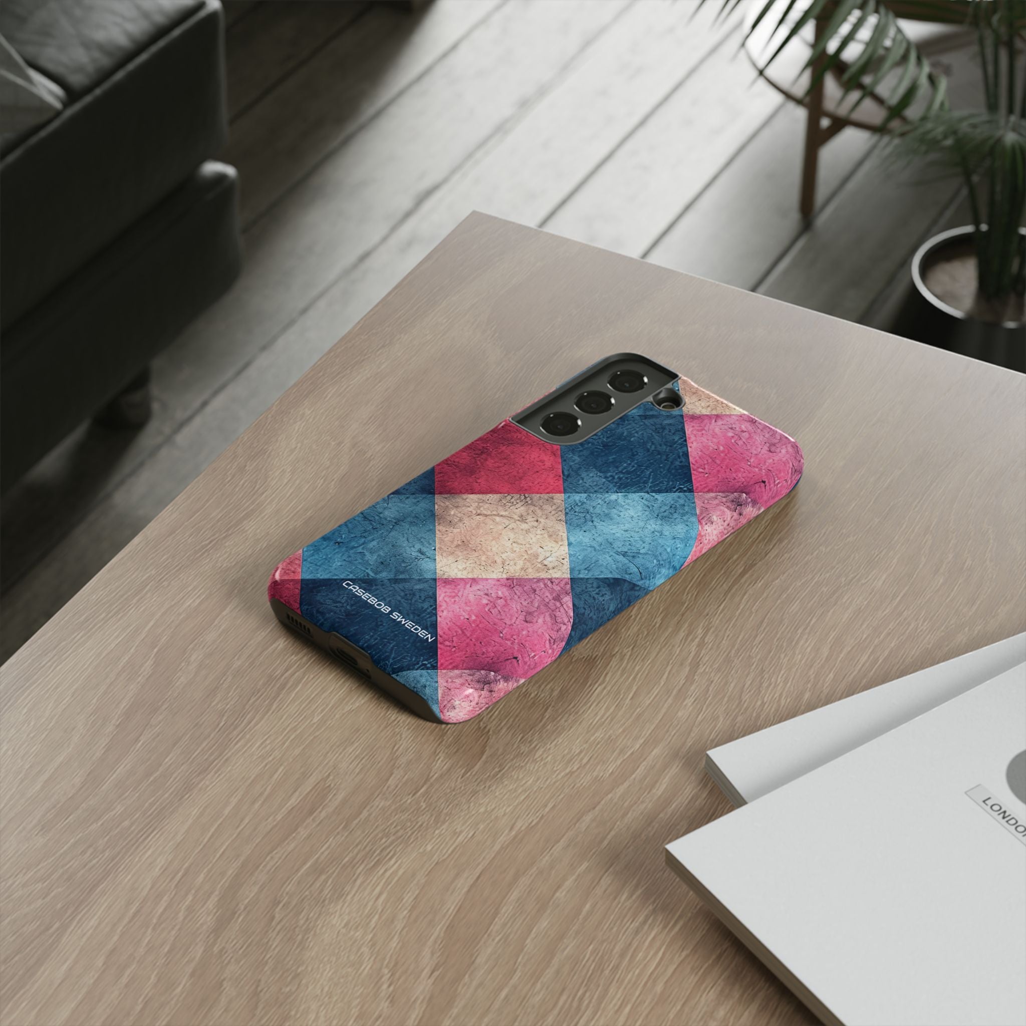 Bold Geometric Squares - Tough Samsung S22 Phone Case