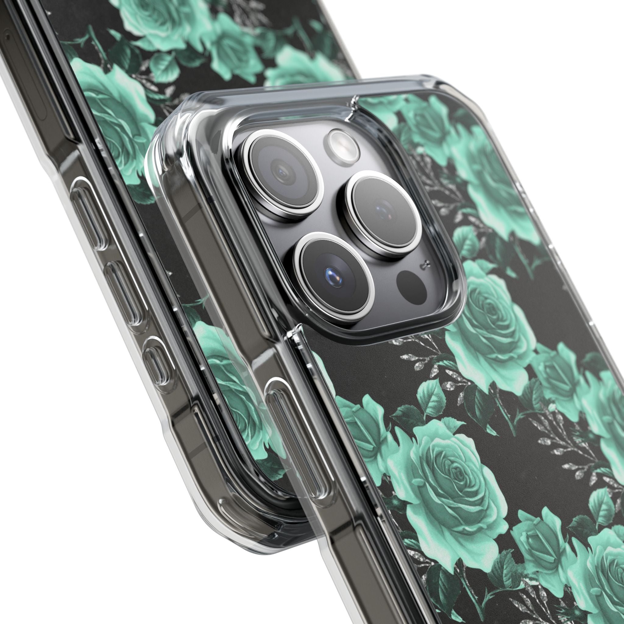 Turquoise Rose Symphony iPhone Case - Impact