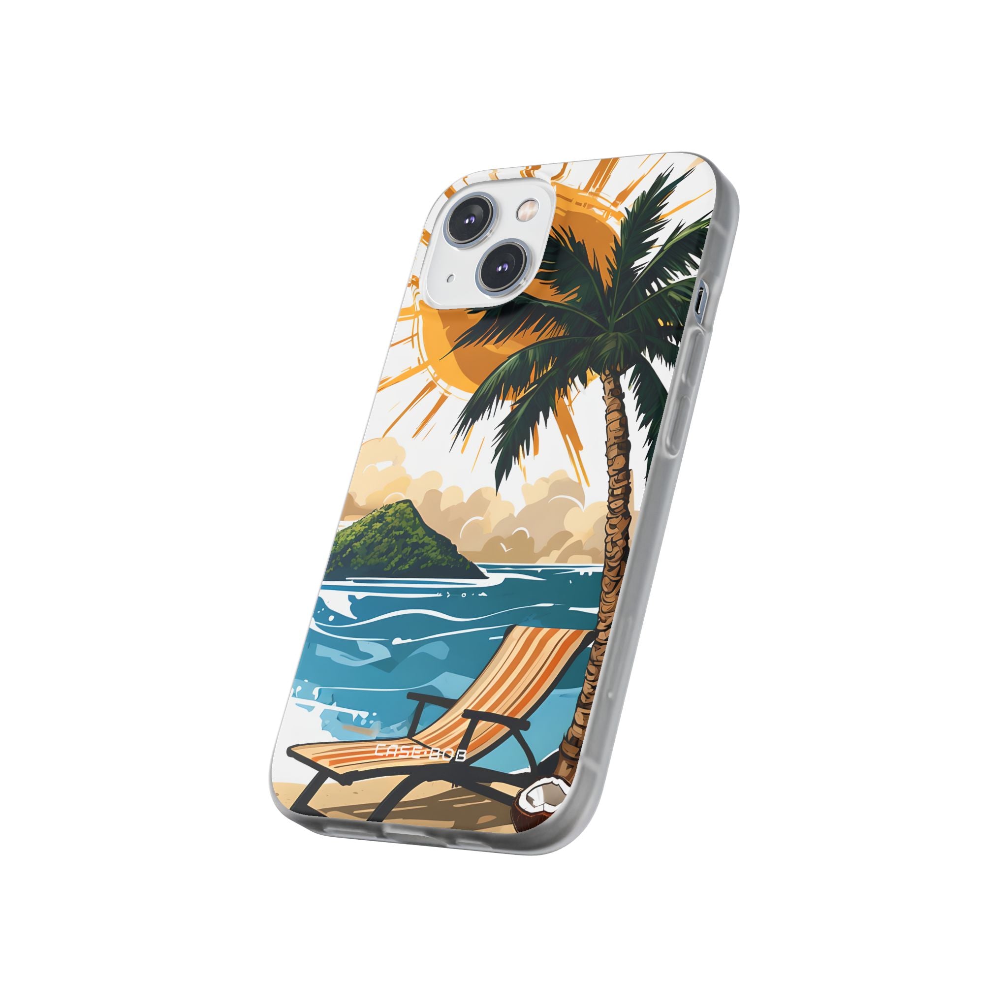 Sunny Palm Breeze iPhone 14 Case - Soft