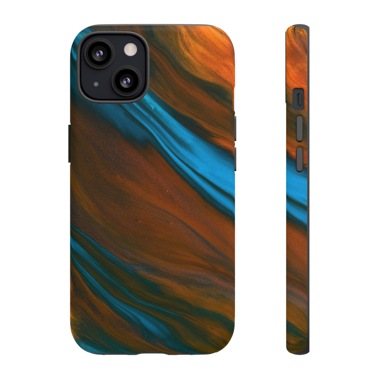 Orange Swipes Ink Art iPhone Case (Protective) iPhone 13 Matte Phone Case