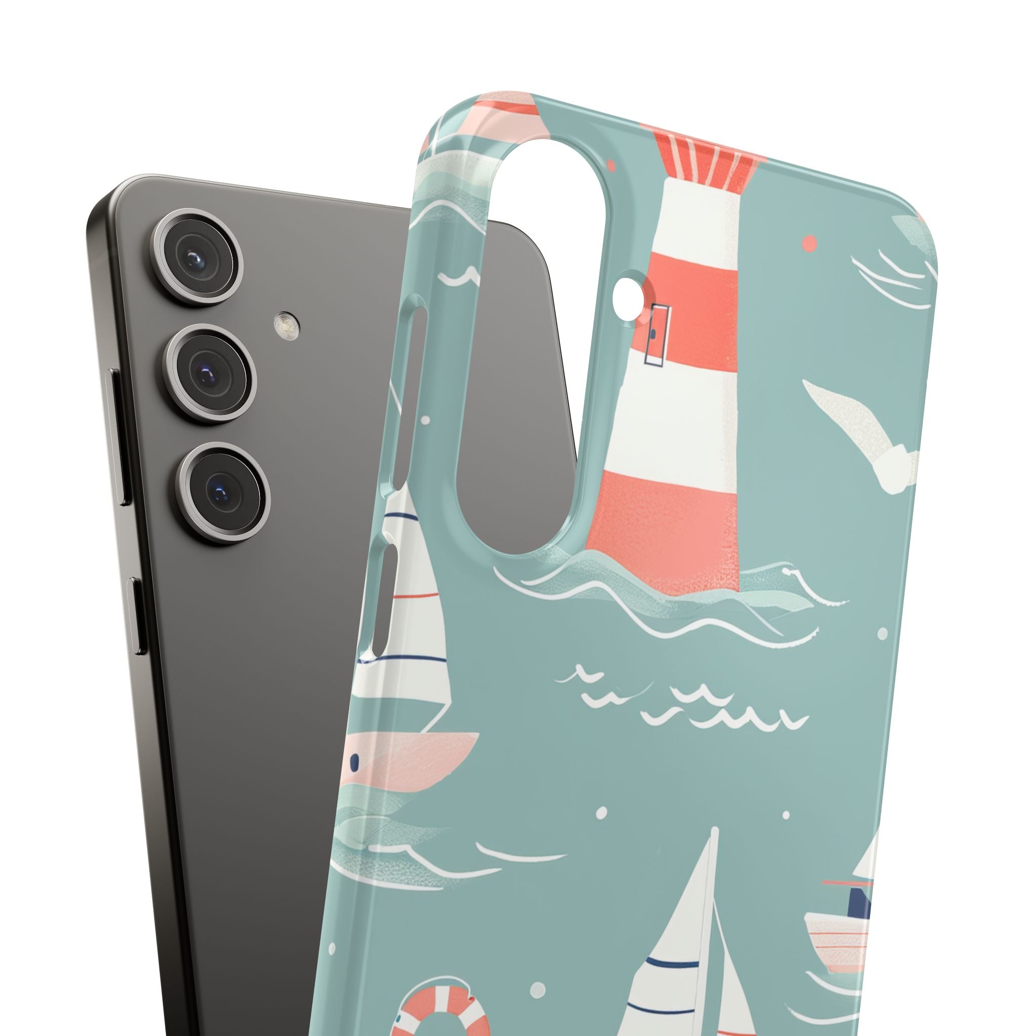 Lighthouse Nautical Charm - Slim Samsung S24 Phone Case