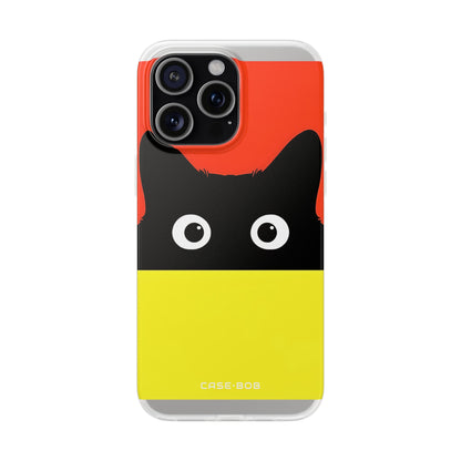 Peekaboo Cat Crimson iPhone 15 Pro Max Case - Soft