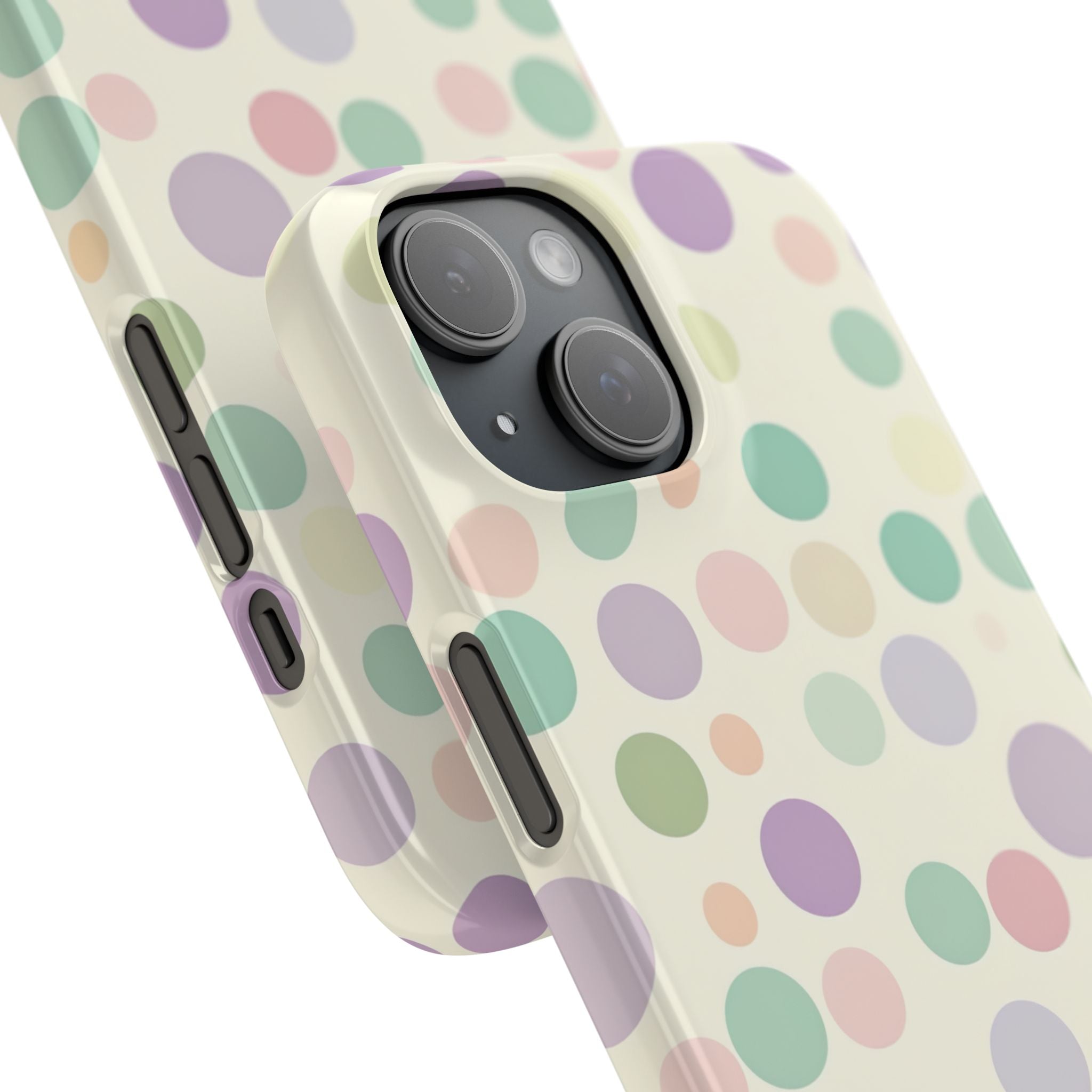 Playful Pastel Polka Dots - Slim iPhone 15 Phone Case