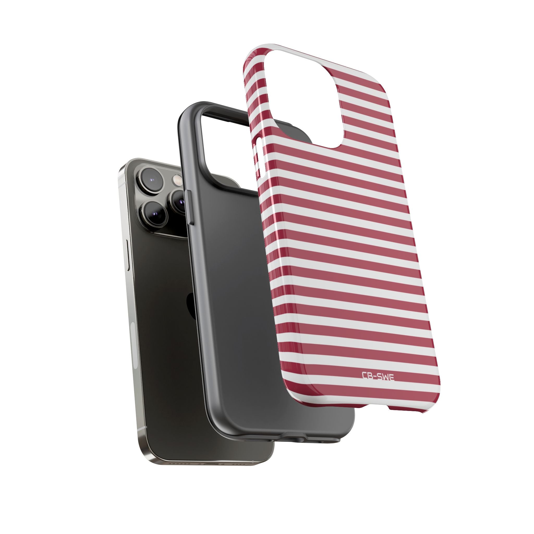 Crimson Stripes Flow - iPhone Case