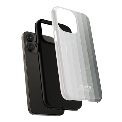 Silver Gradient Stripes iPhone 14 - Tough+