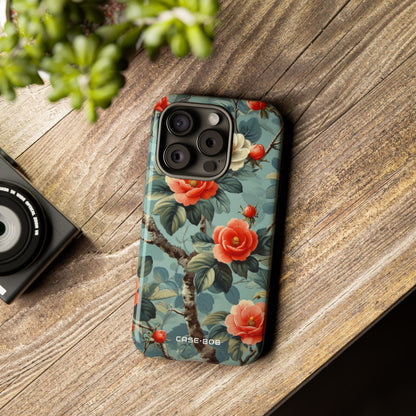 Coral Bloom iPhone 15 Pro Case - Tough