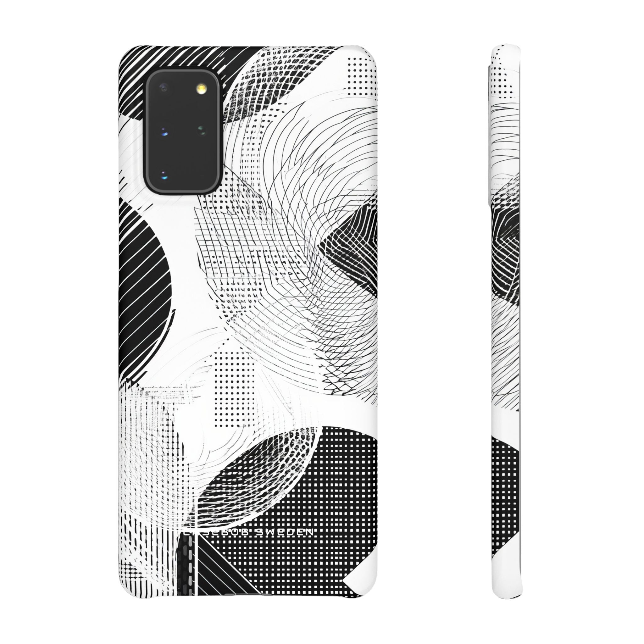 Geometric Monochrome Flow Samsung S20 - Slim Phone Case