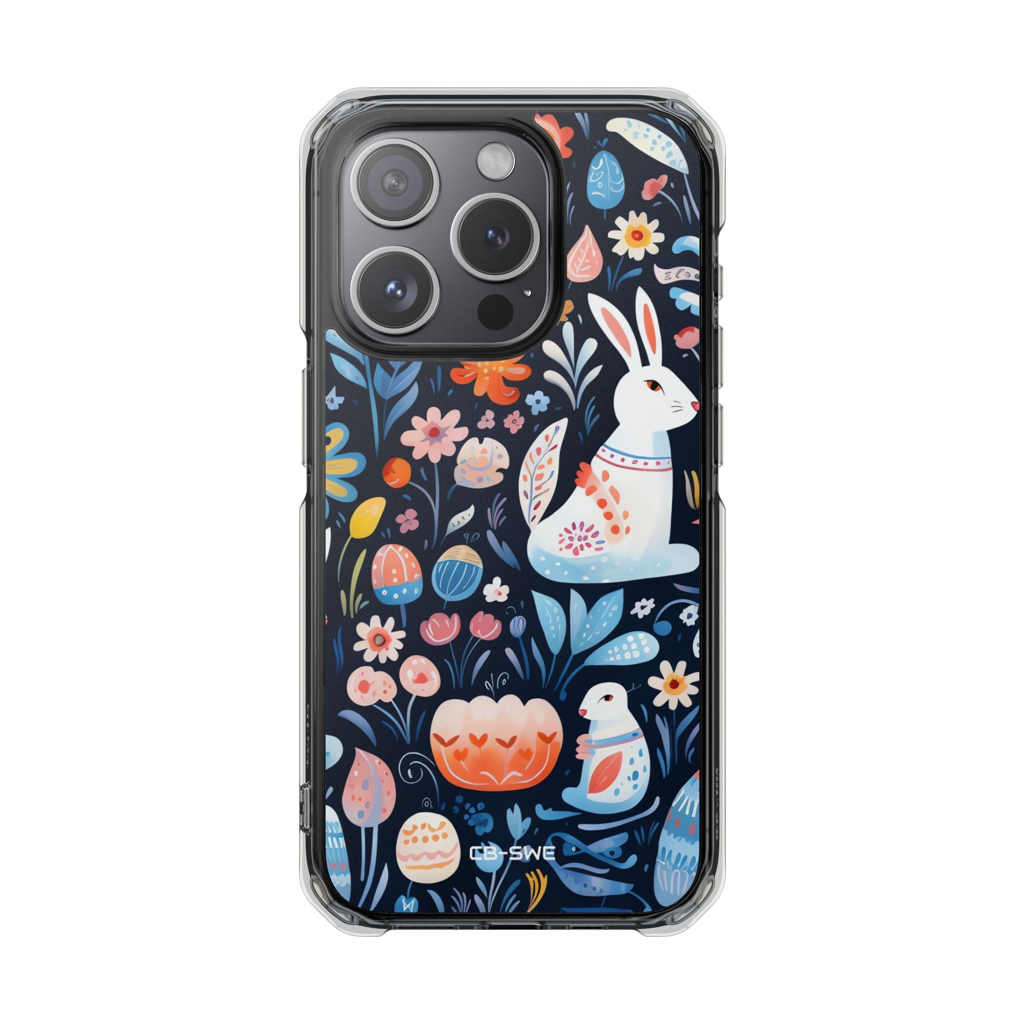 Bunnies Play Among Flowers iPhone Case - Impact