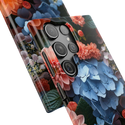 Blue Floral Bliss - Slim Samsung S23 Phone Case