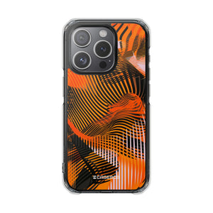 Pantone Tangerine Design | Handyhülle für iPhone (Clear Impact Case – magnetisch) 