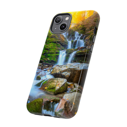 Autumn Mountain Waterfall - Protective Phone Case