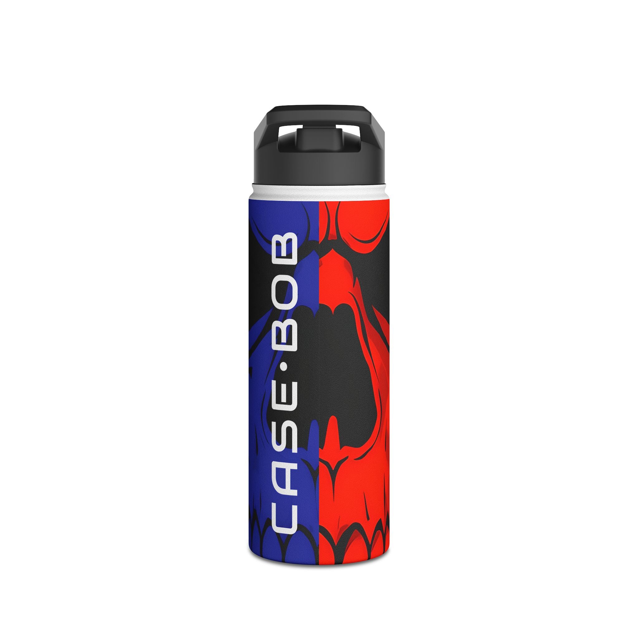 Dual Skulls RedBlue - Stainless Steel Water Bottle