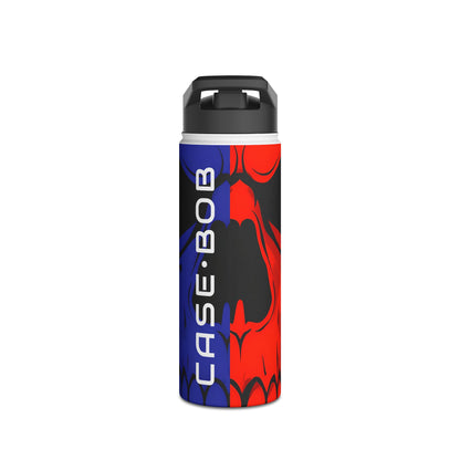Dual Skulls RedBlue - Stainless Steel Water Bottle