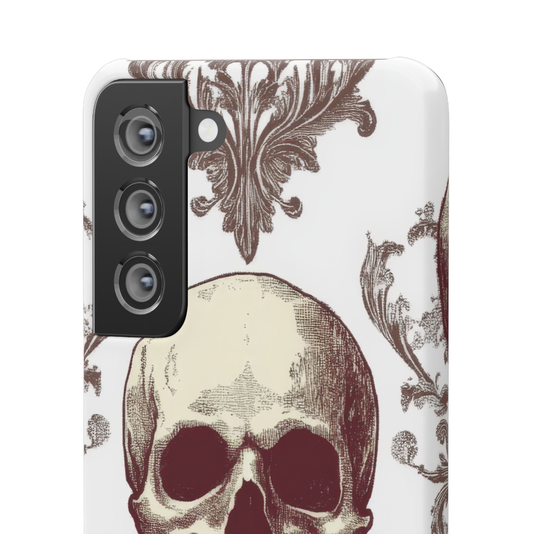 Gothic Skulls and Ornate Foliage Samsung S21 - Slim Phone Case