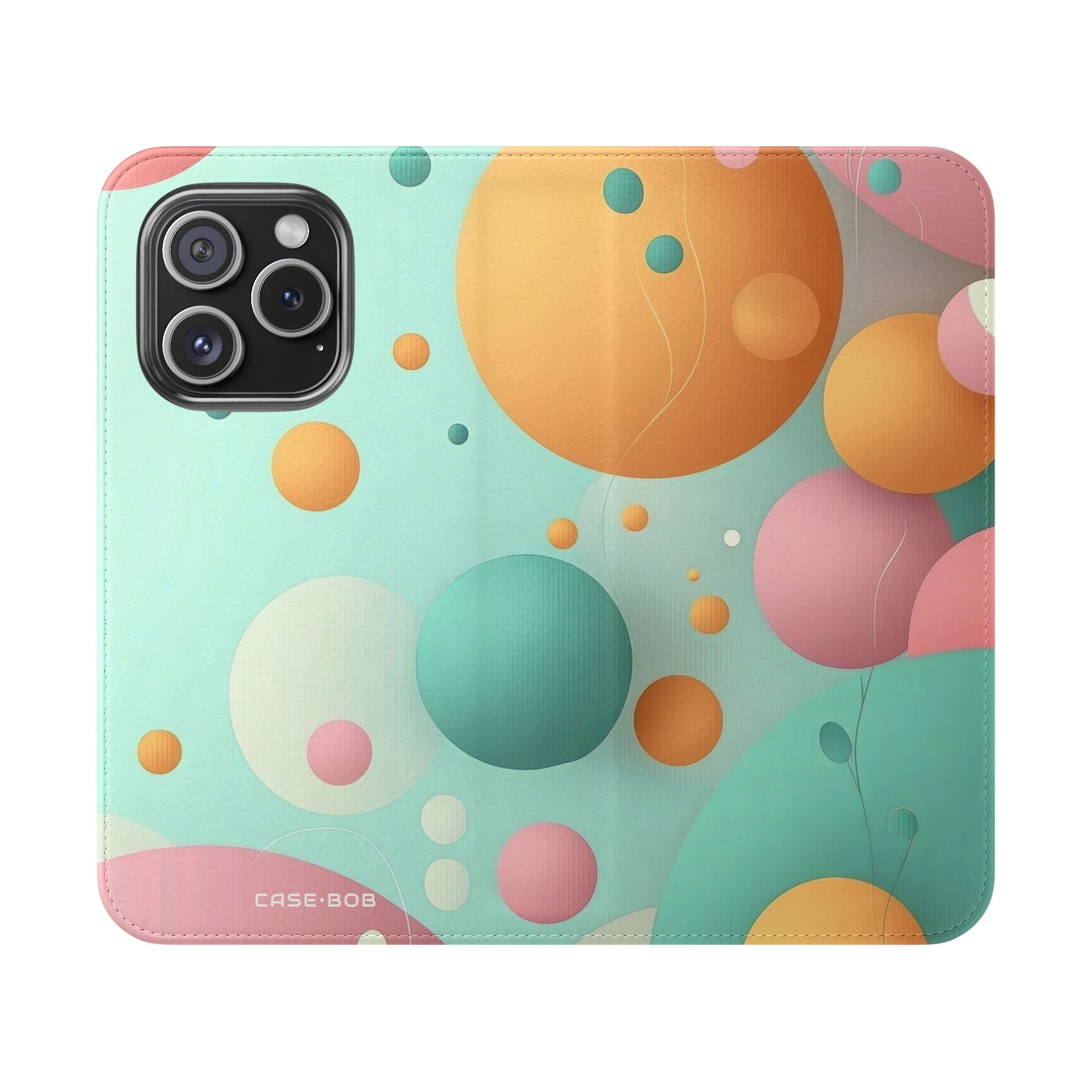 Pastel Circles Flow - iPhone 15 Pro Case - Wallet