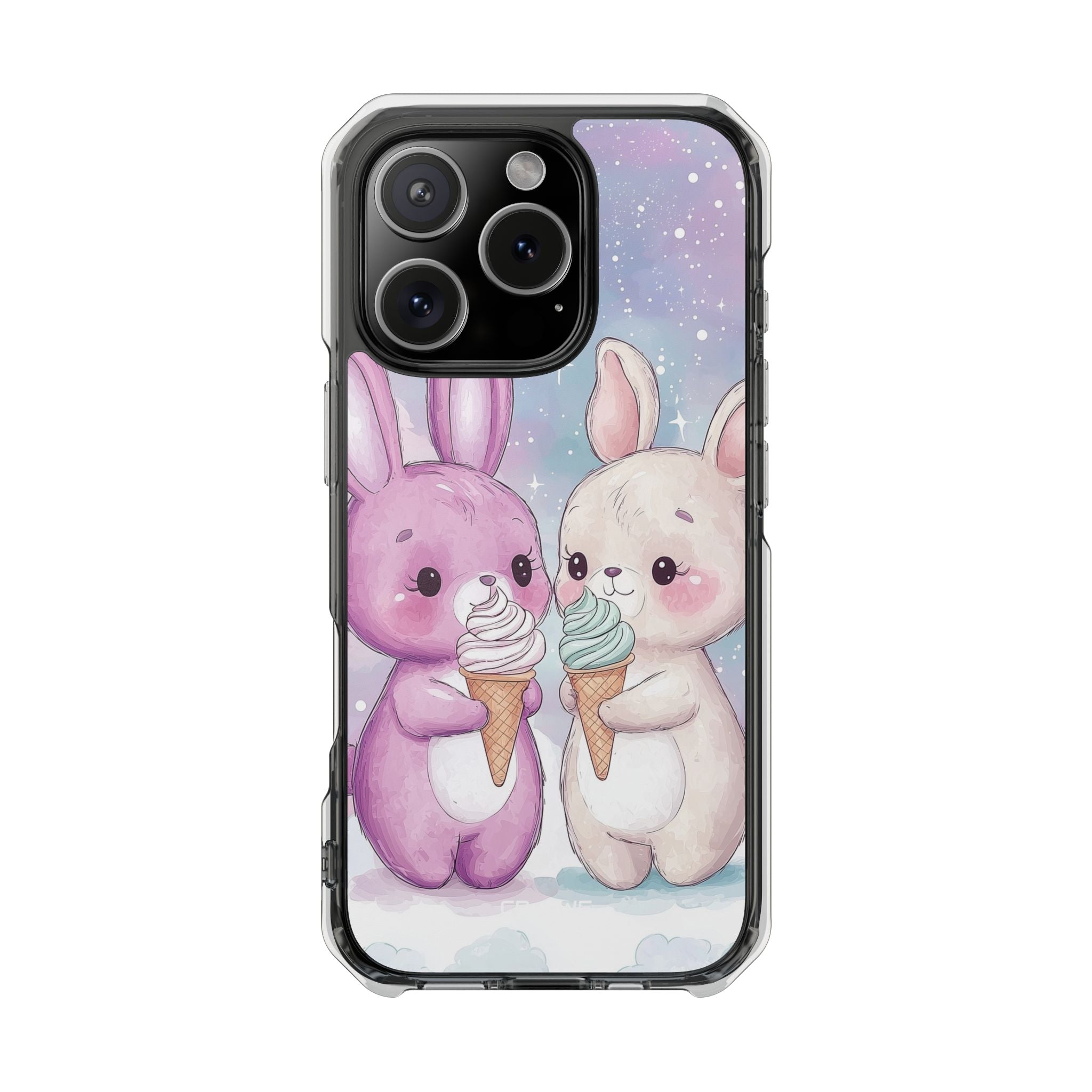Rabbits Enjoy Ice Cream iPhone Case - Impact