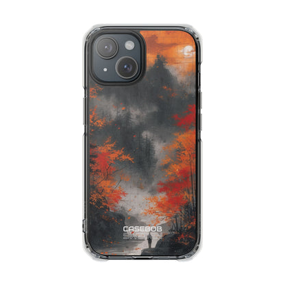 Crimson Mist Mountains iPhone 15 - Impact Clear+