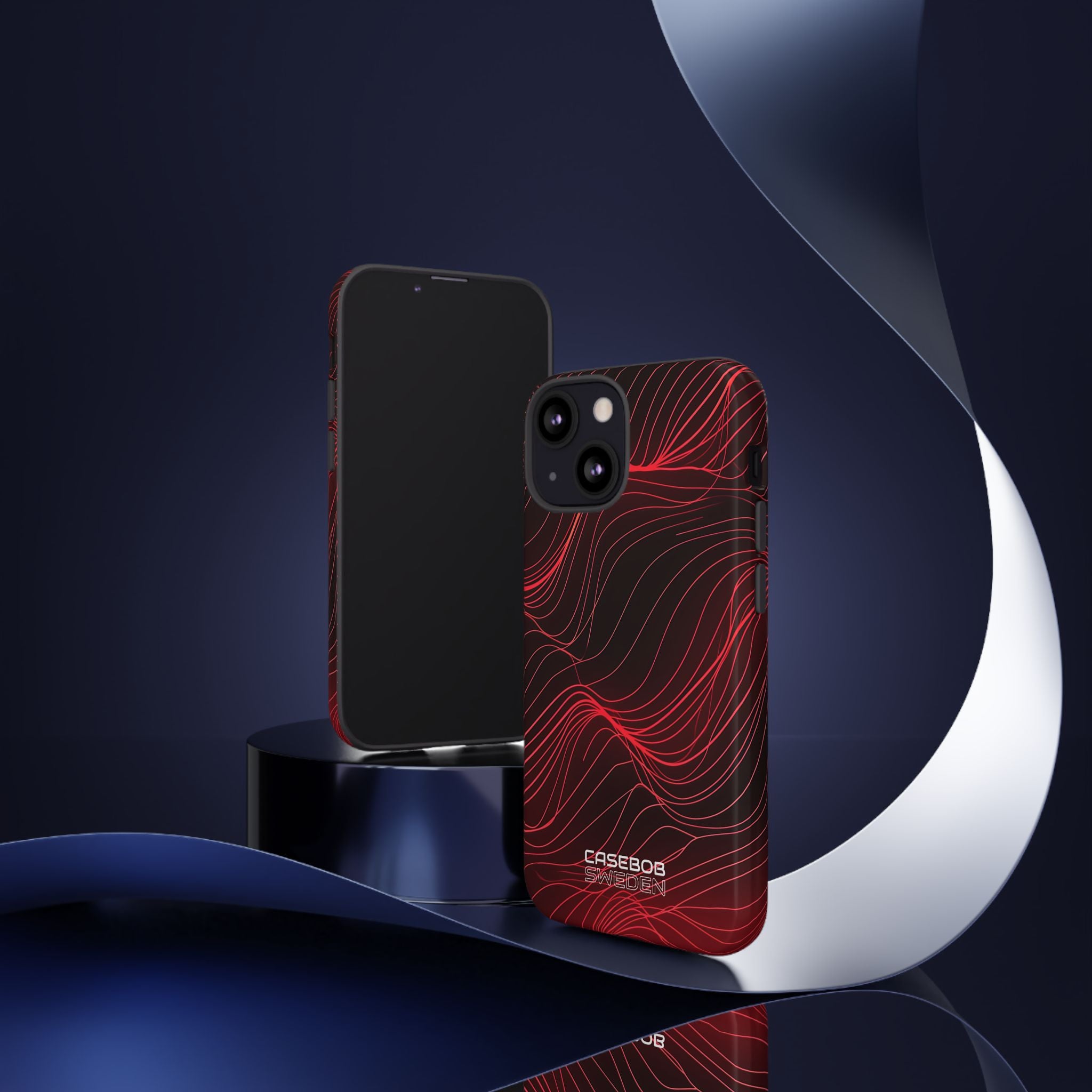 Crimson Waveform Flow iPhone 13 - Tough
