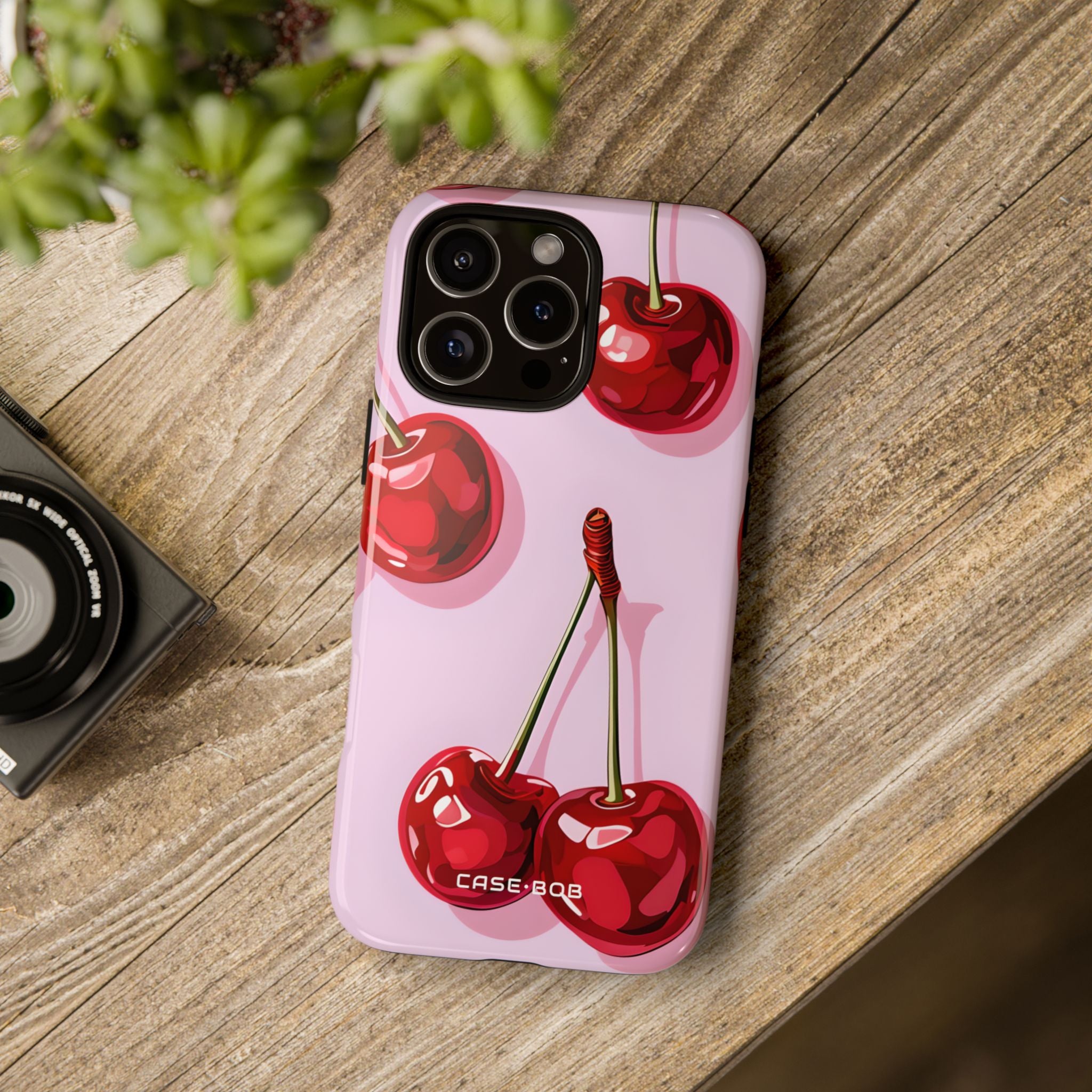 Glossy Cherry Burst iPhone 16 Pro Max Case - Tough