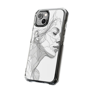 Ethereal Contours - Phone Case for iPhone (Clear Impact - Magnetic)