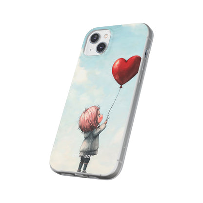 Heart Balloon Glow iPhone 14 Plus Case - Soft