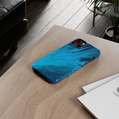 Light Blue Ink Art | Phone Case