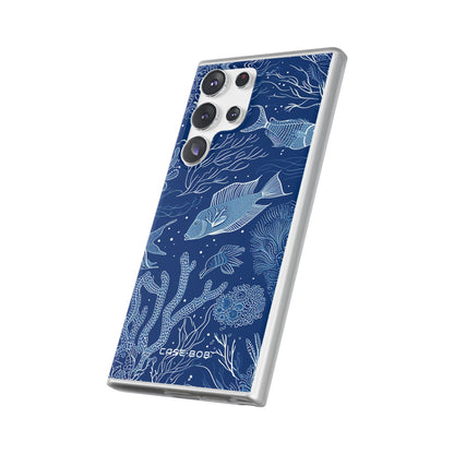 Navy Scale Reef Samsung S23 Ultra Case - Soft