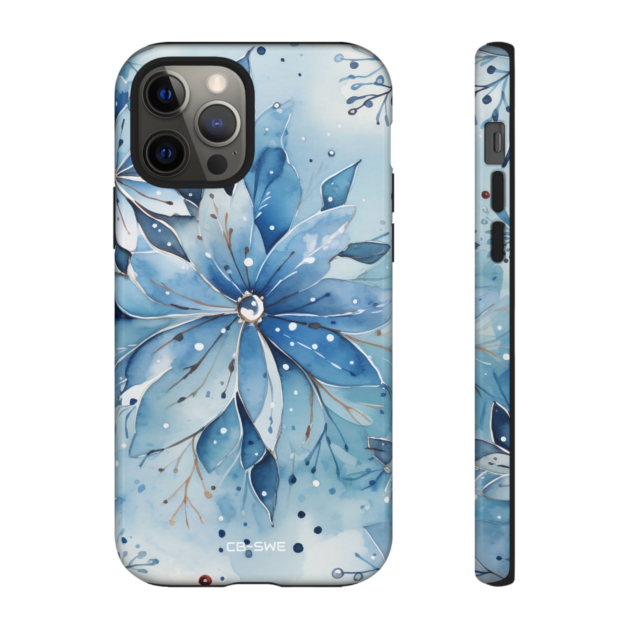 Floral Frost Embrace - iPhone Case