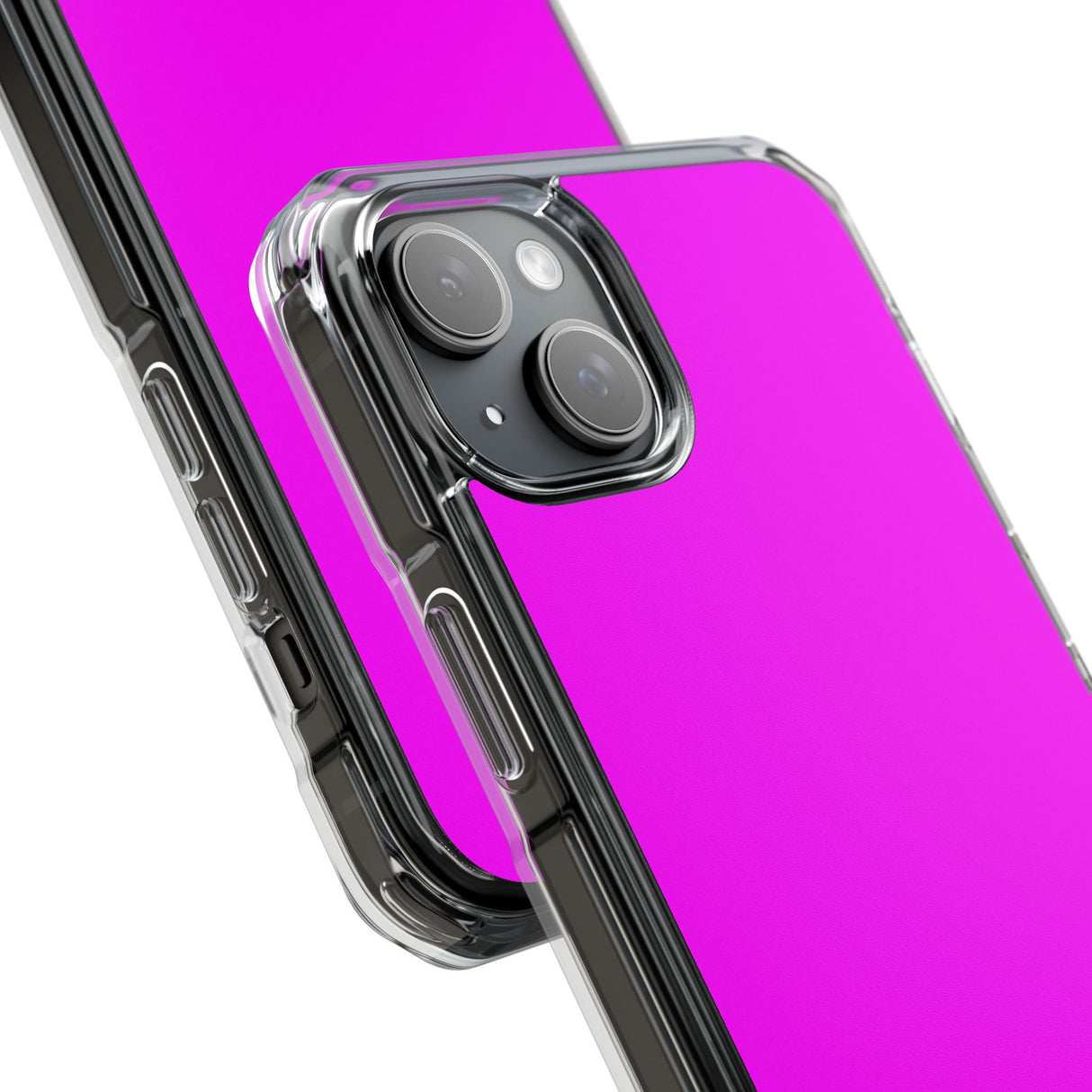 Magenta | Handyhülle für iPhone (Clear Impact Case - Magnetisch) 