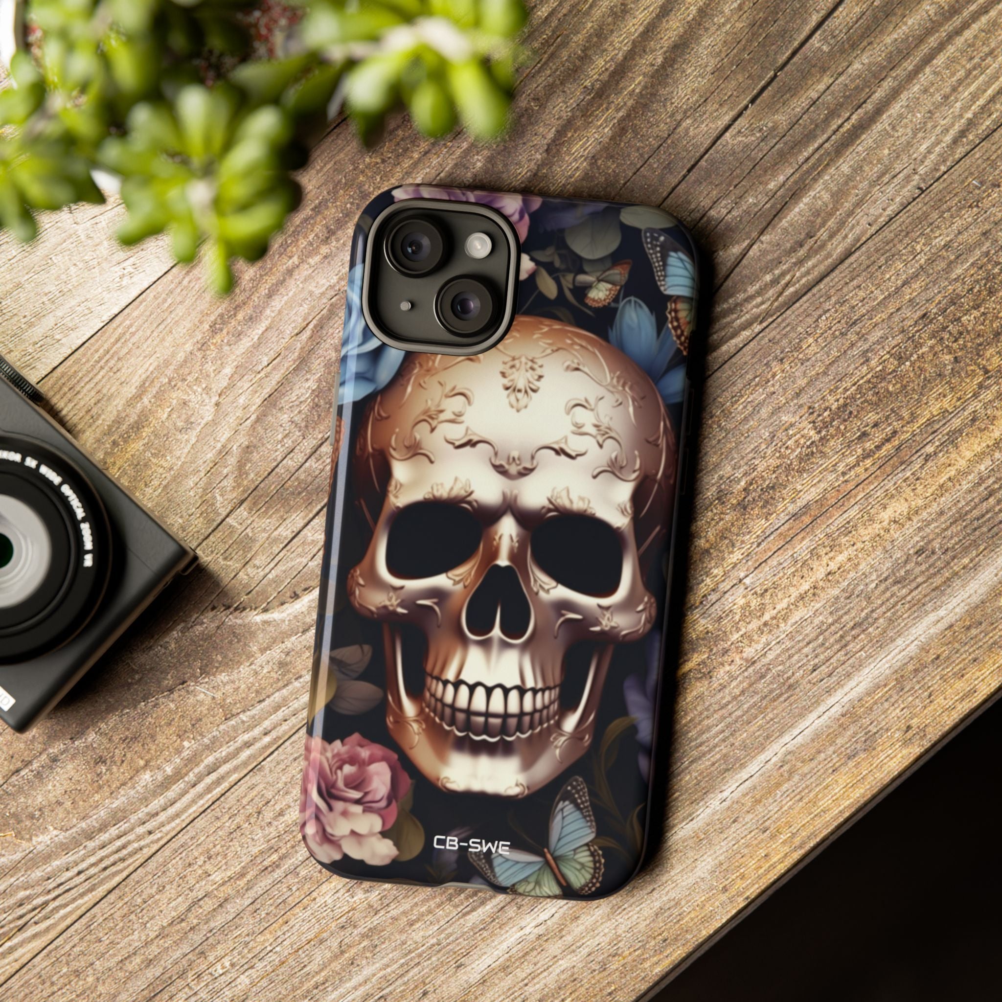 Skull Among Blossoms - iPhone Case