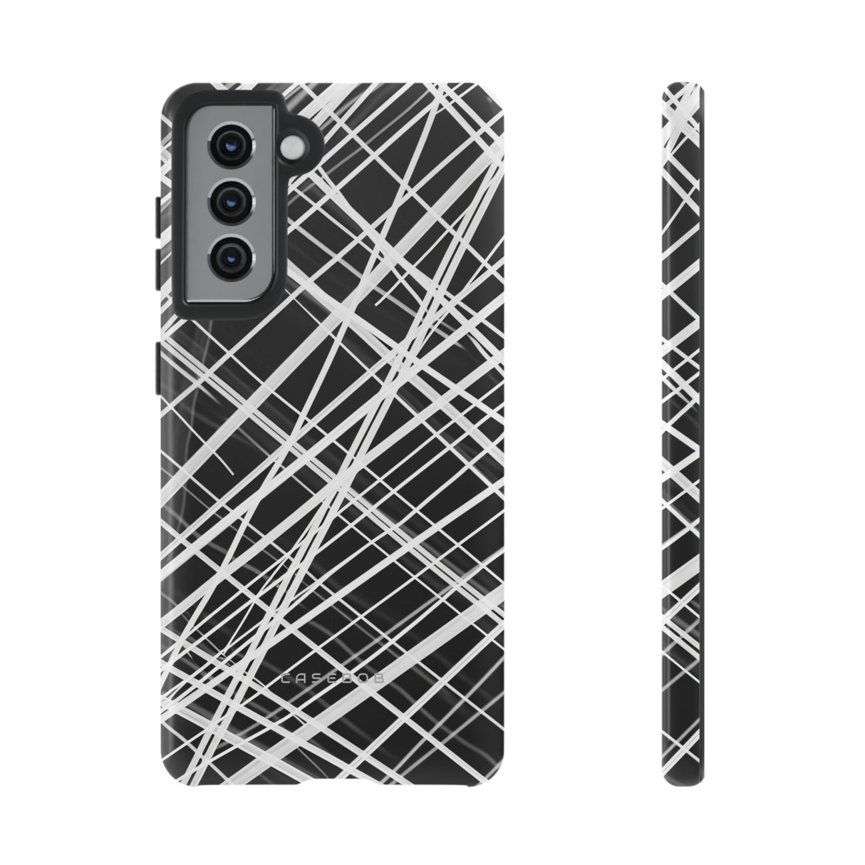 White Line Elegance - Protective Phone Case