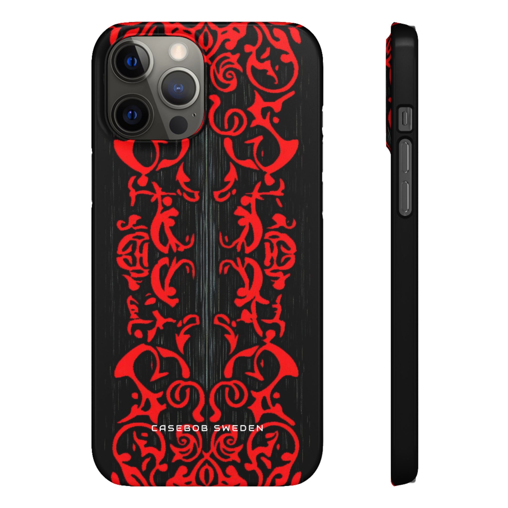 Gothic Crimson Symmetry iPhone 12 - Slim Phone Case