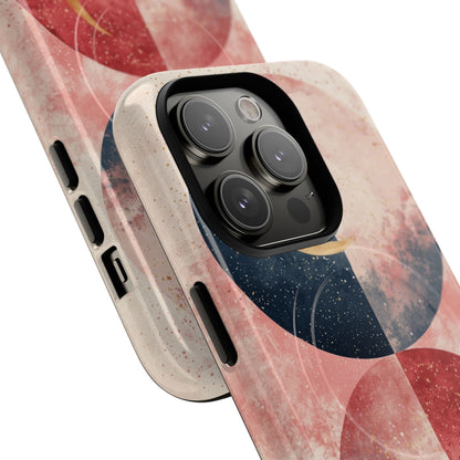 Golden Crescent Circles iPhone 14 Pro Case - Tough+