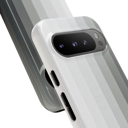 Silver Gradient Stripes Google Pixel 9 - Tough