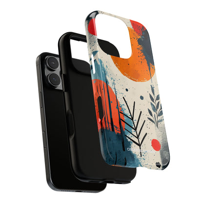 Orange Blue Splash - Tough iPhone 16 Phone Case