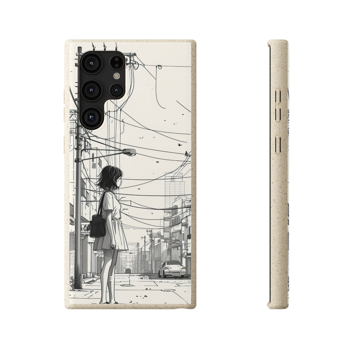 Urban Solitude Sketch | Biodegradable Phone Case