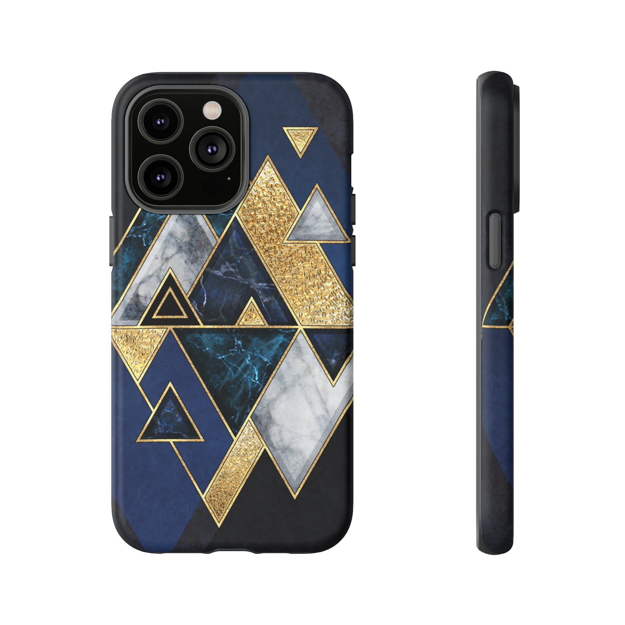 Dark Blue Geometric - Protective Phone Case