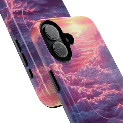 Pink Purple Clouds - Tough + MagSafe® iPhone 16 Phone Case