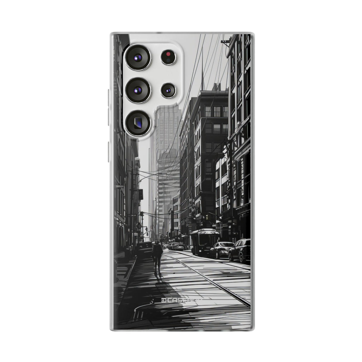 Noir Urban Serenity | Flexible Phone Case for Samsung Galaxy