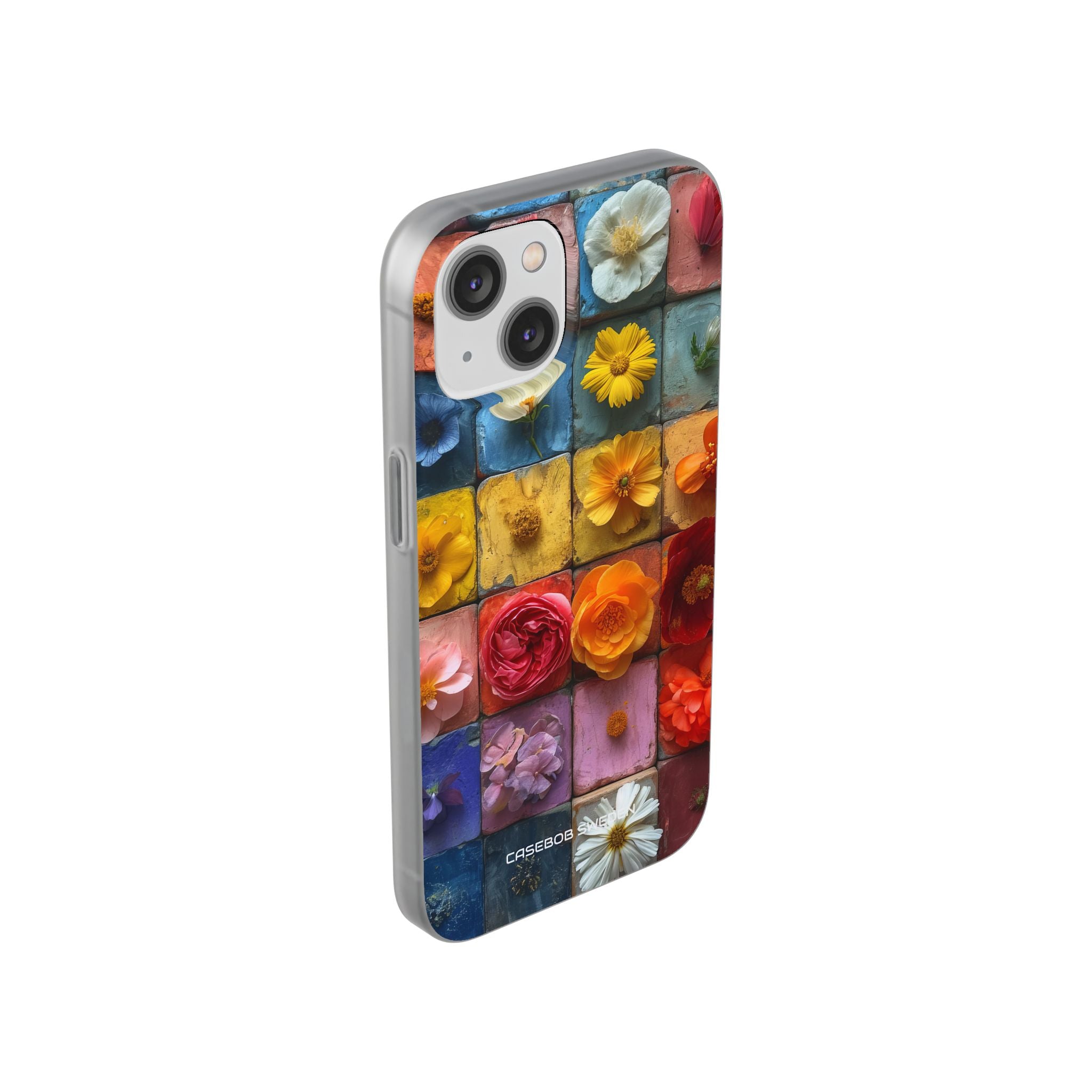 Vibrant Floral Tiles - Flexi iPhone 14 Phone Case