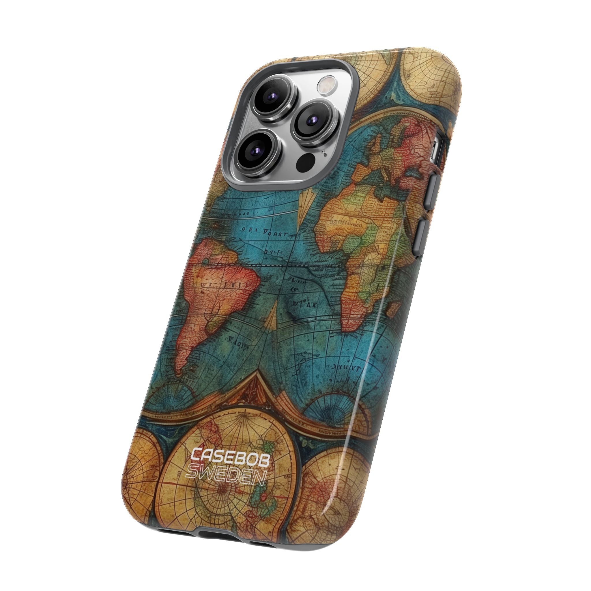 Vintage verdenskort iPhone 14 - Tough