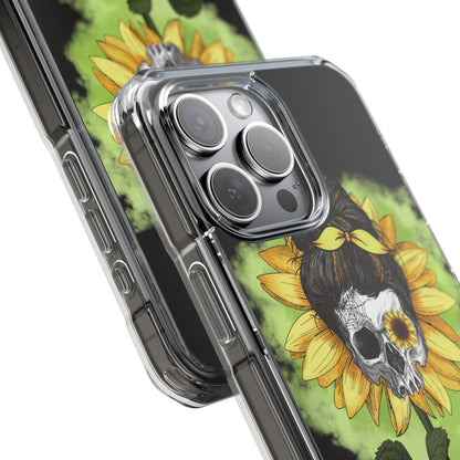 Sunflower Skull Fusion iPhone Case - Impact