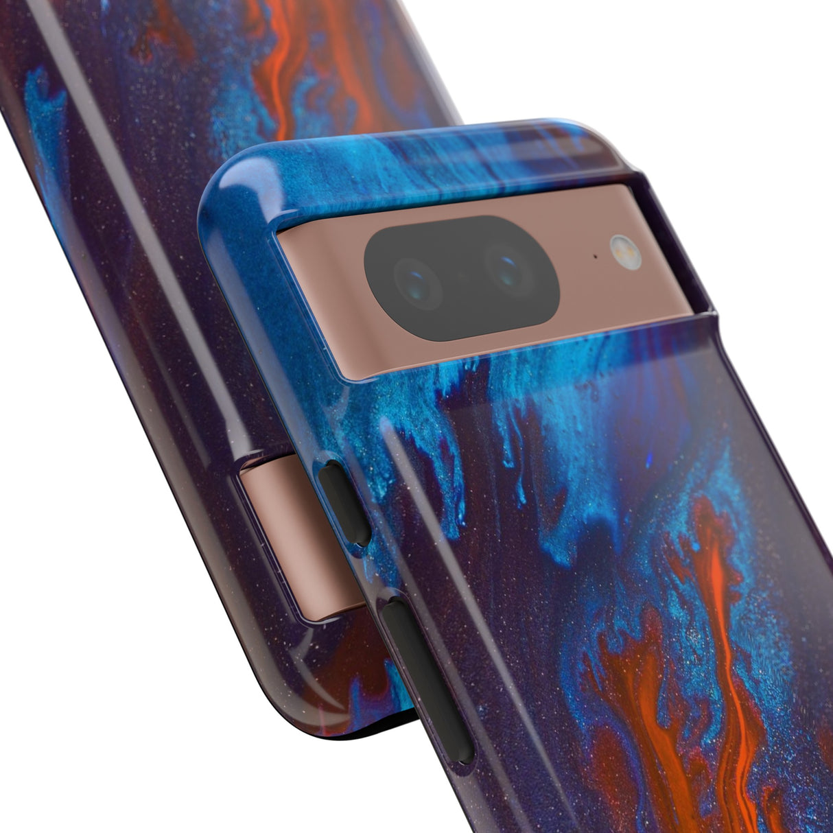 Orange Flame Ink Art - Protective Phone Case