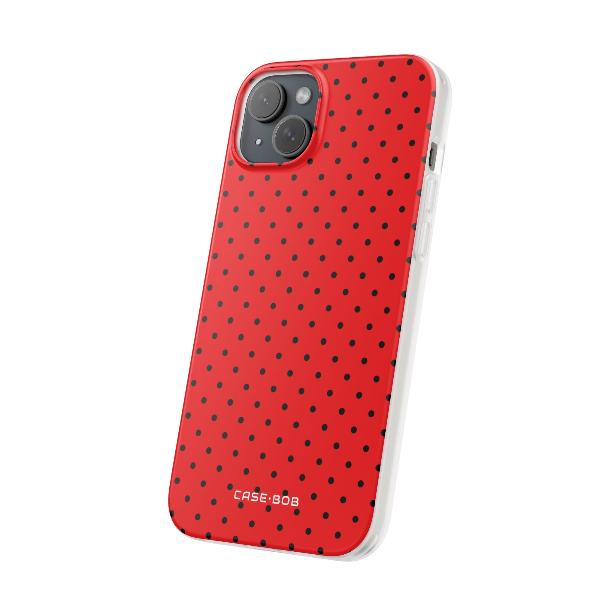 Crimson Dot Matrix iPhone 15 Plus Case - Soft