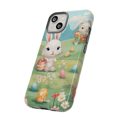 Bunnies Hunt Eggs - iPhone Case