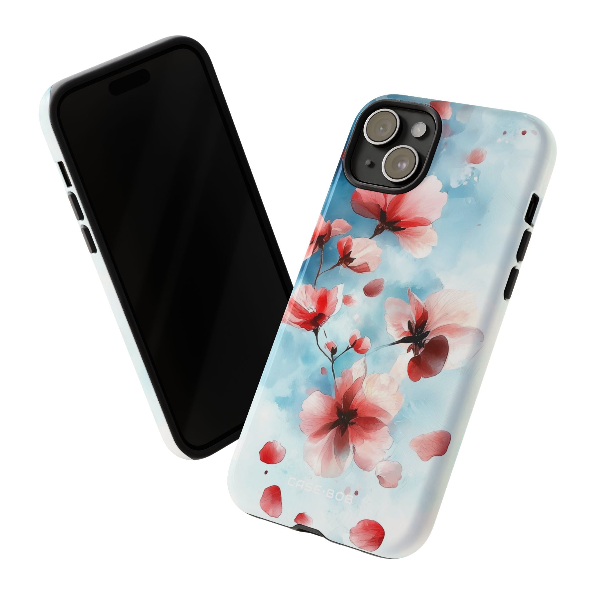 Pink Blossom Drift iPhone 15 Plus Case - Tough