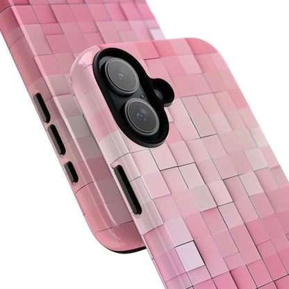 Gradient Pink Mosaic iPhone 16 - Tough Phone Case