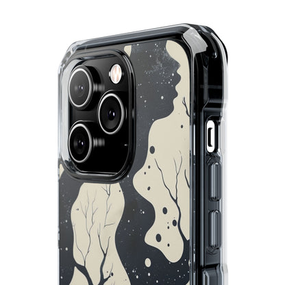 Organic Fluid Silhouettes with Cosmic Depth iPhone 14 - Clear Impact Phone Case